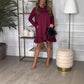 🎅Xmas Sales - 50% OFF🎄Women's Long-Sleeve Round-Neck Dress with Pleated Hem