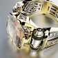 🎁Hot Sale🔥Zware Vintage Zirconia Brede Band Ring