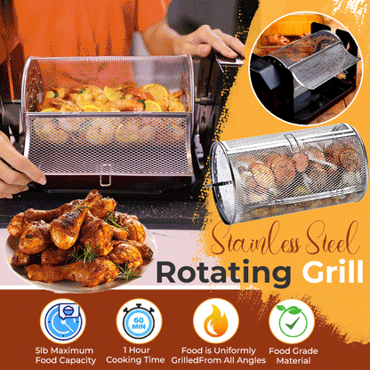 🔥 49% korting  💖  Roestvrijstalen roterende grill