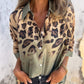 Knoopshirt met luipaardprint voor dames