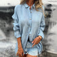 🥰Beperkte uitverkoop 55% KORTING💖Oversized linnen overhemd met knopen voor dames
