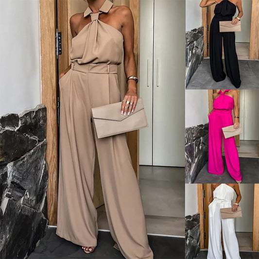💕Wat moet ik morgen aantrekken? 💕 Modieuze Mouwloze Wijd uitlopende Jumpsuit voor dames