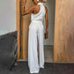💕Wat moet ik morgen aantrekken? 💕 Modieuze Mouwloze Wijd uitlopende Jumpsuit voor dames