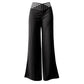 Dames casual high-waisted stretch lange broek -  ademend en comfortabel
