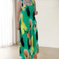 Elegante Zachte Mouwloze Bloemige Flowy Jurk