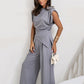 Elegante tweedelige set in effen kleur voor dames
