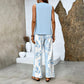 Dames Trendy Print 2-delige Outfits Mouwloze Top & Broek