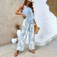 Dames Trendy Print 2-delige Outfits Mouwloze Top & Broek