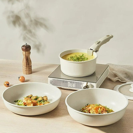 🔥Nieuw binnen 50% KORTING🎁Anti-aanbak kookgereiset met afneembare handgreep - ovenbestendig