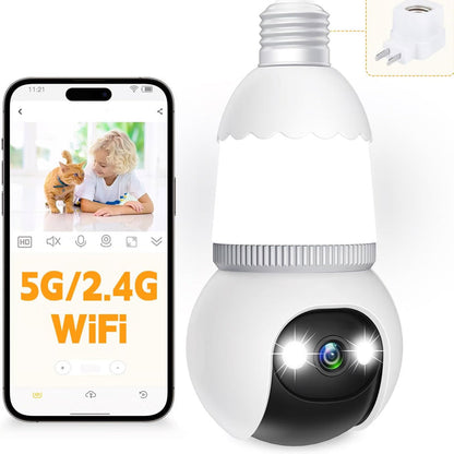 🔥 Gloednieuwe upgrade ✨ 4MP lampwerkcamera met beveiliging, 5G & 2,4GHz draadloos, voor binnen en buiten, met nachtzicht.
