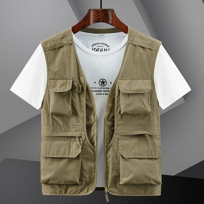 ⏳ Beperkte tijd 50% korting! 🔥Lichtgewicht, ademend multi-pocket vest voor heren buitenshuis🔥（Hoe meer je koopt, hoe hoger de korting）