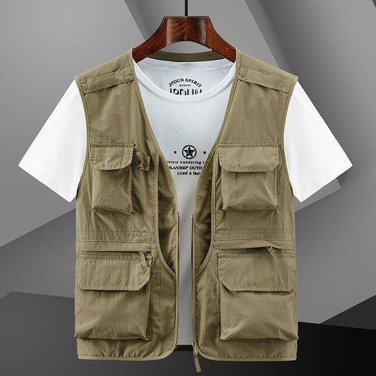 ⏳ Beperkte tijd 50% korting! 🔥Lichtgewicht, ademend multi-pocket vest voor heren buitenshuis🔥（Hoe meer je koopt, hoe hoger de korting）