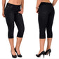 Capri-jeans met gescheurde opgerolde zoom