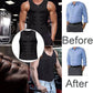 Heren workout tanktop met rits en body shaper