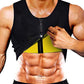 Heren workout tanktop met rits en body shaper