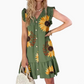 🌞Nieuwe zomercollectie 2025🌸Mouwloze V-hals mini-jurk met knoopjes aan de voorkant voor dames