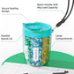 Pillendispenserfles met 6 compartimenten