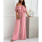 🌺Women’s Off Shoulder Ruffle Jumpsuit🍑
