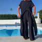 🌸Zomerkortingen 50% KORTING🌸Eenkleurige off-shoulder top & broekenset