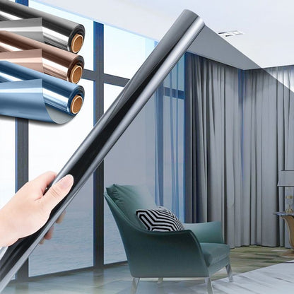 🪟 Privacy- en warmtewerende raamfolie |  🏠 Thuis/kantoor/autoruiten – naar wens op maat te knippen -- houdt 99% van de UV-straling tegen - warmtewerend en koelhoudend