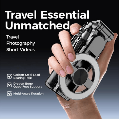 📸 4-in-1 Magnetische Selfiestick met 360° Rotatie – Eén gadget voor al je foto’s, video’s & vlogs!