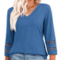 🎁2026 Nieuw binnen 50% KORTING💥Dames Casual Top met V-hals en Effen Kleur