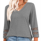 🎁2026 Nieuw binnen 50% KORTING💥Dames Casual Top met V-hals en Effen Kleur