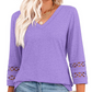 🎁2026 Nieuw binnen 50% KORTING💥Dames Casual Top met V-hals en Effen Kleur