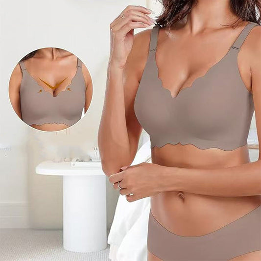 ✨1+1 gratis💥Diepe V-hals Push-up beugelloze naadloze beha