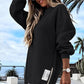 🔥 Lange Mouw Pullover met Rits Slit – Casual Sweatshirt Jurk voor Dames