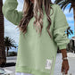 🔥 Lange Mouw Pullover met Rits Slit – Casual Sweatshirt Jurk voor Dames
