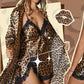 🍂Sexy Luipaardprint Badjas & Nachthemd Set💕