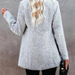 🚀😍Dames Effenkleurige Lange Mouw Jas met Zak en Open Voorkant
