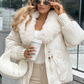 🔥 50% KORTING ! ✨ Korte Jas met Nepbontkraag - Gevoerde Warmte, Winddicht, Zijzakken 🧥❄️