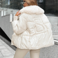🔥 50% KORTING ! ✨ Korte Jas met Nepbontkraag - Gevoerde Warmte, Winddicht, Zijzakken 🧥❄️
