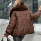 🔥 50% KORTING ! ✨ Korte Jas met Nepbontkraag - Gevoerde Warmte, Winddicht, Zijzakken 🧥❄️
