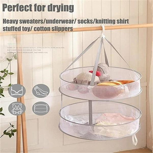 🎁2026 Nieuw binnen 50% KORTING💥🧺 Opvouwbare Meerdere-Laagse Wasdroog Net – Voor Kreukvrij & Vormvast Drogen