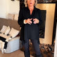 Casual damesblouse met revers en lange mouwen