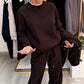 Damesmode Top met ronde hals & broek 2-delige set