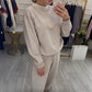 Damesmode Top met ronde hals & broek 2-delige set