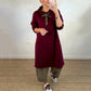 Oversized lange hoodiejurk met zakken voor dames