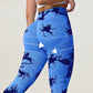 Trendy tie-dye yoga-legging voor vrouwen met buikcontrole