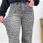 Casual damesjeans met luipaardprint