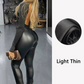 Dames Hoge Taille Dikke Imitatieleren Legging