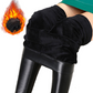 Dames Hoge Taille Dikke Imitatieleren Legging