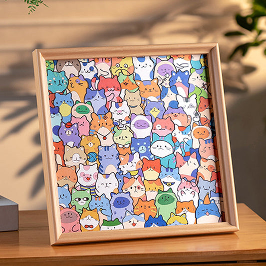 🔥Nieuw model gelanceerd✨ DIY houten kattenpuzzellijst – Verf, maak en toon je favoriete foto's!