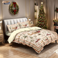 🎄 NU 50% KORTING! ✨ Feestelijke kerstset van 3-delige dekbedovertrekken - zacht geborsteld polyester met kerstmotieven voor een gezellige seizoensdecoratie 🛏️❤️