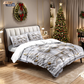 🎄 NU 50% KORTING! ✨ Feestelijke kerstset van 3-delige dekbedovertrekken - zacht geborsteld polyester met kerstmotieven voor een gezellige seizoensdecoratie 🛏️❤️