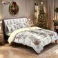 🎄 NU 50% KORTING! ✨ Feestelijke kerstset van 3-delige dekbedovertrekken - zacht geborsteld polyester met kerstmotieven voor een gezellige seizoensdecoratie 🛏️❤️