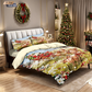 🎄 NU 50% KORTING! ✨ Feestelijke kerstset van 3-delige dekbedovertrekken - zacht geborsteld polyester met kerstmotieven voor een gezellige seizoensdecoratie 🛏️❤️
